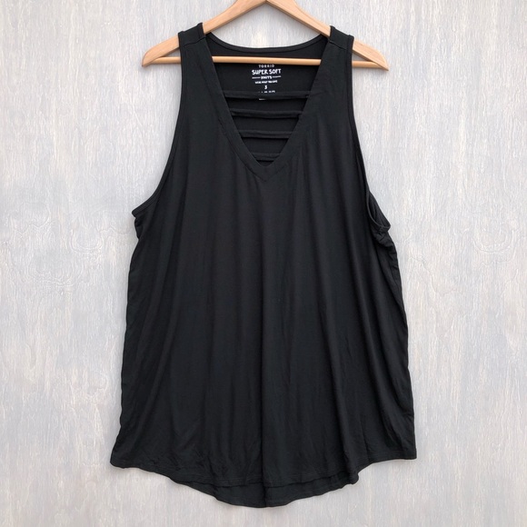 torrid Tops - Torrid super soft knits caged front tank top 3x